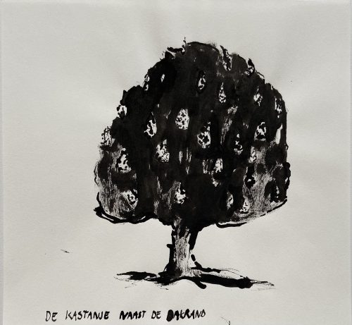 Basho De kastanje langs de dakrand 1