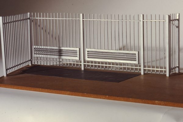 Fence - scale model air from the grilles of the world outside. Design for schoolyard Dorecht 1994-1995