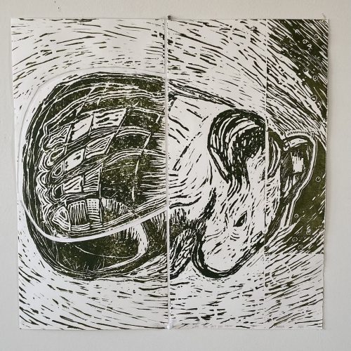 You can fly you know Lino 50x50 cm 2025